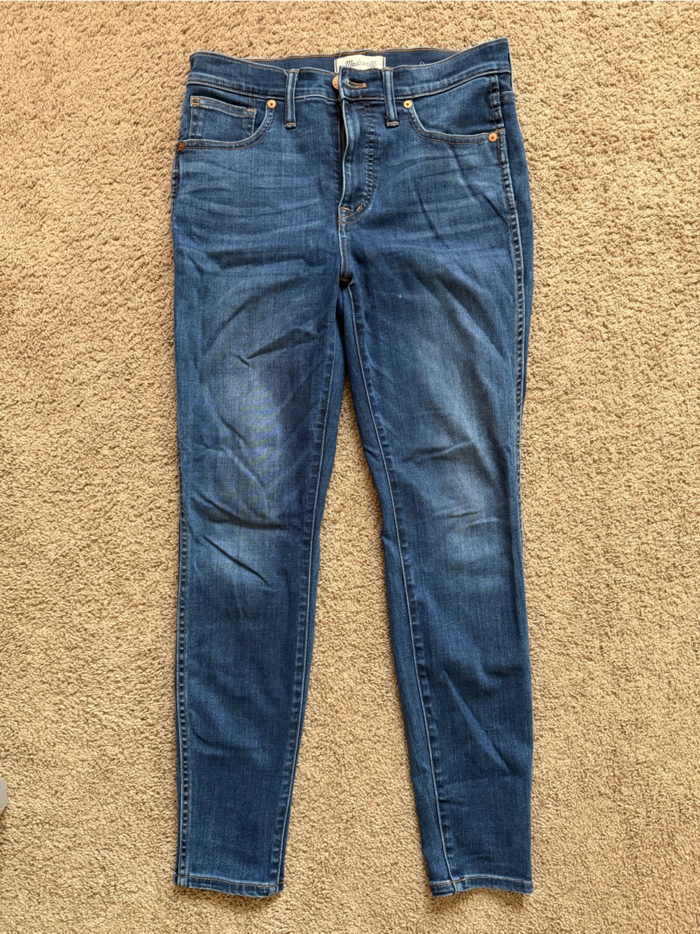 Madewell 10” High Rise skinny jeans